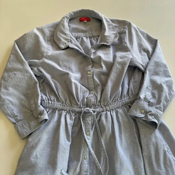earth music&ecology Red Label- Chambray- Lightweight-Button Up- Dress-Women’s M - Picture 9 of 15